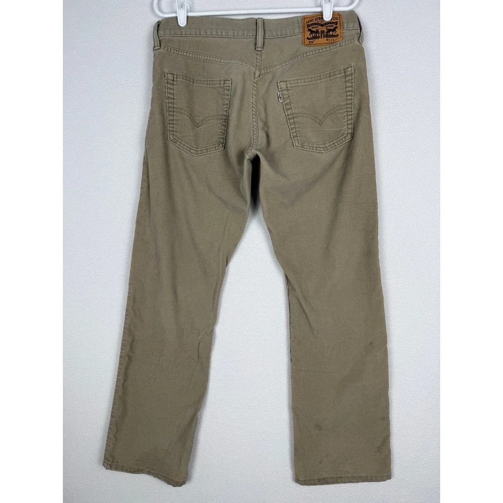 Levi's 514 Corduroy Pants Mens 33x30 Tan Straight Leg 00514-0508